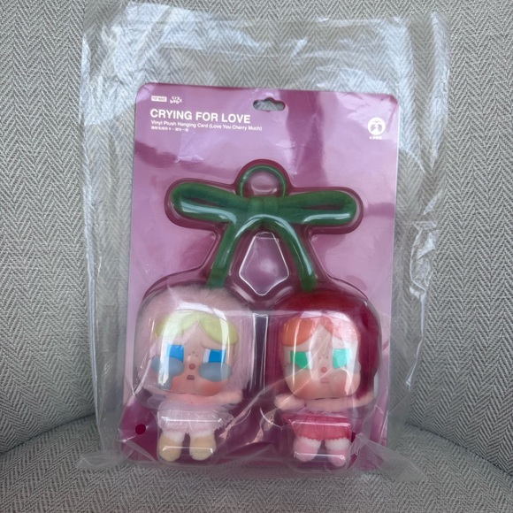 POPMART CRYBABY Crying For Love Series Hanging Plush (Love You Cherry Much) - Picture 4 of 5